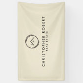 ホワイトエステート実在のミニマリスト 横断幕 (縦)