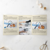 ホワイトエステート実在フォールドカードのミニマリスト 三つ折りカード (内部)