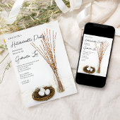 ホワイトエッグ素朴ズハチェロレットパーティー 招待状