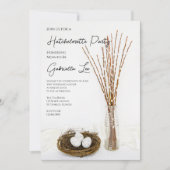 ホワイトエッグ素朴ズハチェロレットパーティー 招待状 (正面)