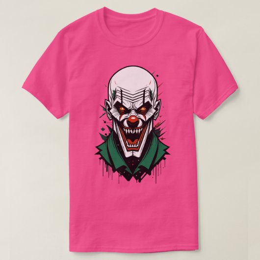 ホワイトエビルピエロ Tシャツ (デザイン正面)