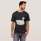 ホワイトエムデン種のガチョウTシャツ Tシャツ (正面フル)