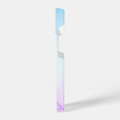 ホワイトエルミンウォーターカラーアートガール名 iPhoneケース (左側面)