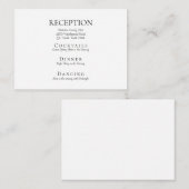 ホワイトエレガントなウェディング披露宴エンクロージャ エンクロージャーカード (正面/裏面)