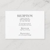 ホワイトエレガントなウェディング披露宴エンクロージャ エンクロージャーカード (正面)