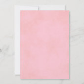 ホワイトエレガントのライブ結婚ストリームにピンク 招待状 (裏面)