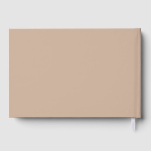 ホワイトエレガントデイジース結婚メイソンJarのフォイルベージュ ゲストブック (裏面)