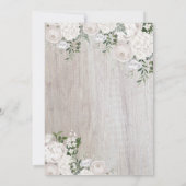 ホワイトエレガントフローラウエスタンシャルロキンセアニェラ 招待状 (裏面)