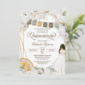 ホワイトエレガントフローラウエスタンシャルロキンセアニェラ 招待状 (スタンド正面)