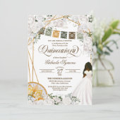 ホワイトエレガントフローラウエスタンシャルロキンセアニェラ 招待状 (スタンド正面)