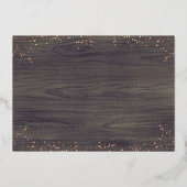 ホワイトエレガントフローラカボチャ秋インラブズ結婚ズ 箔招待状 (裏面)