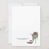 ホワイトエレガントフローラシューズブライダルシャワー 招待状 (裏面)