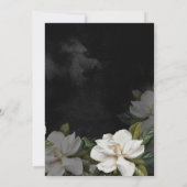 ホワイトエレガントマグノリアブライダルシャワー招待 (裏面)