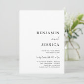 ホワイトエレガントミニマ結婚リスト 招待状 (スタンド正面)