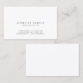 ホワイトエレガントモダンシンプルプロフェッショナル 名刺 (正面/裏面)