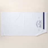 ホワイトエレガントヴィンテージバチェロレッテ週末 ビーチタオル (正面)