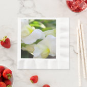 ホワイトエレガント紙ナプキンズ 縁ありランチョンナプキン (インサイチュ)