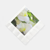 ホワイトエレガント紙ナプキンズ 縁ありランチョンナプキン (角)