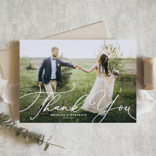 ホワイトエレガント・ビー結婚テライスの写真 サンキューカード