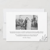 ホワイトエレガント・ビー結婚テライスの写真 サンキューカード (裏面)