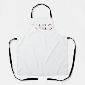 ホワイトエレガント&ピンクネイルアーティストサロン エプロン (正面)