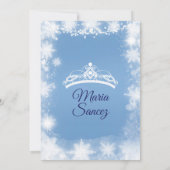 ホワイトエレガント&ブルークリスマスミクリン招待状 招待状 (裏面)