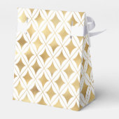 ホワイトエレガント&金ゴールドカーニバルハーレクインパターン フェイバーボックス (裏面サイド)