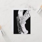 ホワイトエレキギターカード カード (正面/裏面インサイチュ)