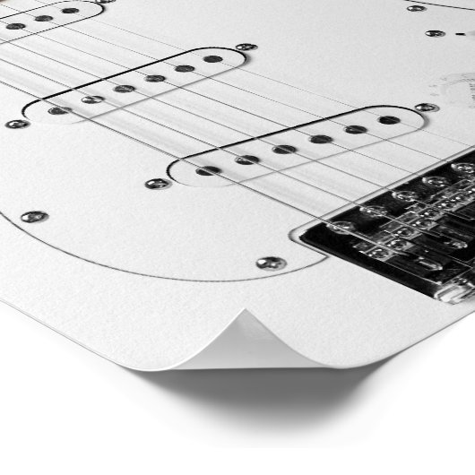 ホワイトエレキギター3 ポスター (角)