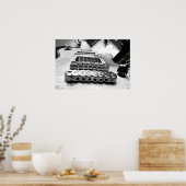 ホワイトエレキギター ポスター (キッチン)