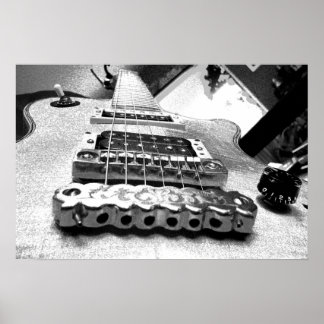ホワイトエレキギター ポスター