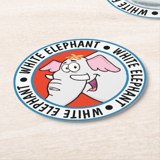 ホワイトエレファントエクスチェンジ漫画 ラウンドペーパーコースター (アングル)