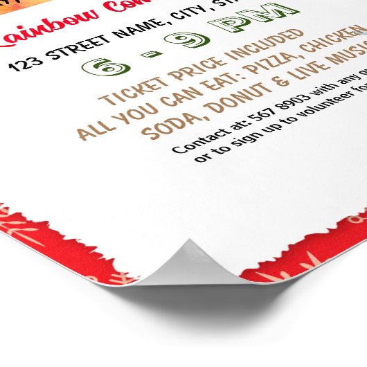 ホワイトエレファントオークションナイトテンプレート ポスター (角)