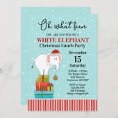 ホワイトエレファントギフトエクスチェンジホリデイ招待状 招待状 (正面/裏面)
