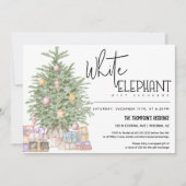 ホワイトエレファントギフト交換クリスマスパーティー 招待状 (正面)