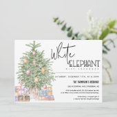 ホワイトエレファントギフト交換クリスマスパーティー 招待状 (スタンド正面)