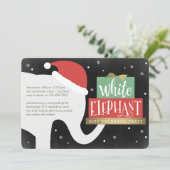 ホワイトエレファントギフト交換パーティの招待状 招待状 (スタンド正面)