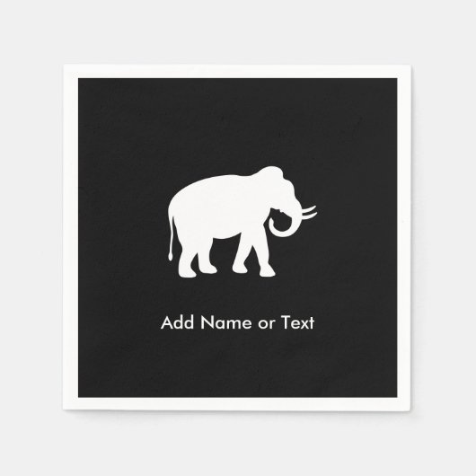 ホワイトエレファントギフト交換パーティー スタンダードカクテルナプキン (正面)