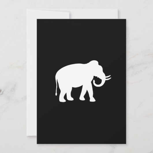 ホワイトエレファントギフト交換パーティー 招待状 (正面)