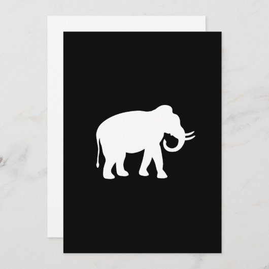 ホワイトエレファントギフト交換パーティー 招待状 (正面/裏面)