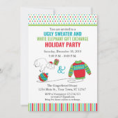 ホワイトエレファントギフト交換招待状 招待状 (正面)