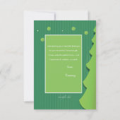 ホワイトエレファントクリスマスギフトサンキューカード 招待状 (裏面)