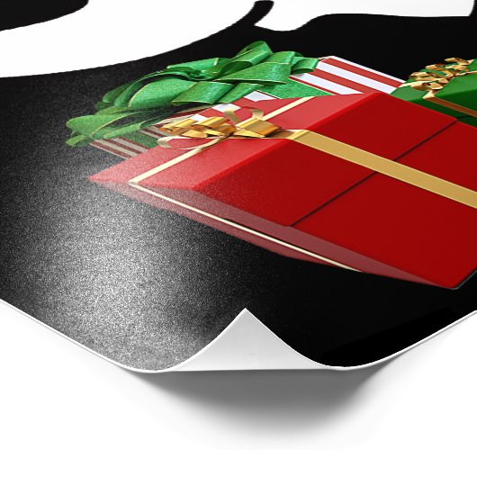 ホワイトエレファントクリスマスギフト交換パーティーウォール フォトプリント            (角)