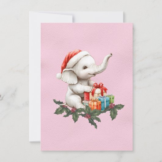 ホワイトエレファントクリスマスギフト交換 招待状 (裏面)