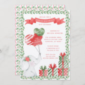 ホワイトエレファントクリスマスギフト交換 招待状 (正面/裏面)