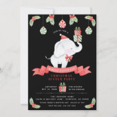 ホワイトエレファントクリスマスディナーギフト交換 招待状 (正面)