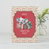 ホワイトエレファントクリスマスパーティの招待状 シーズンカード (スタンド正面)
