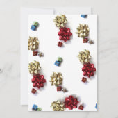 ホワイトエレファントクリスマスパーティーのプレゼント交換の招待状 招待状 (裏面)