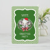 ホワイトエレファントクリスマスパーティ招待状 シーズンカード (スタンド正面)
