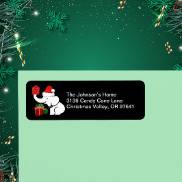 ホワイトエレファントクリスマスファミリー差出人住所 ラベル